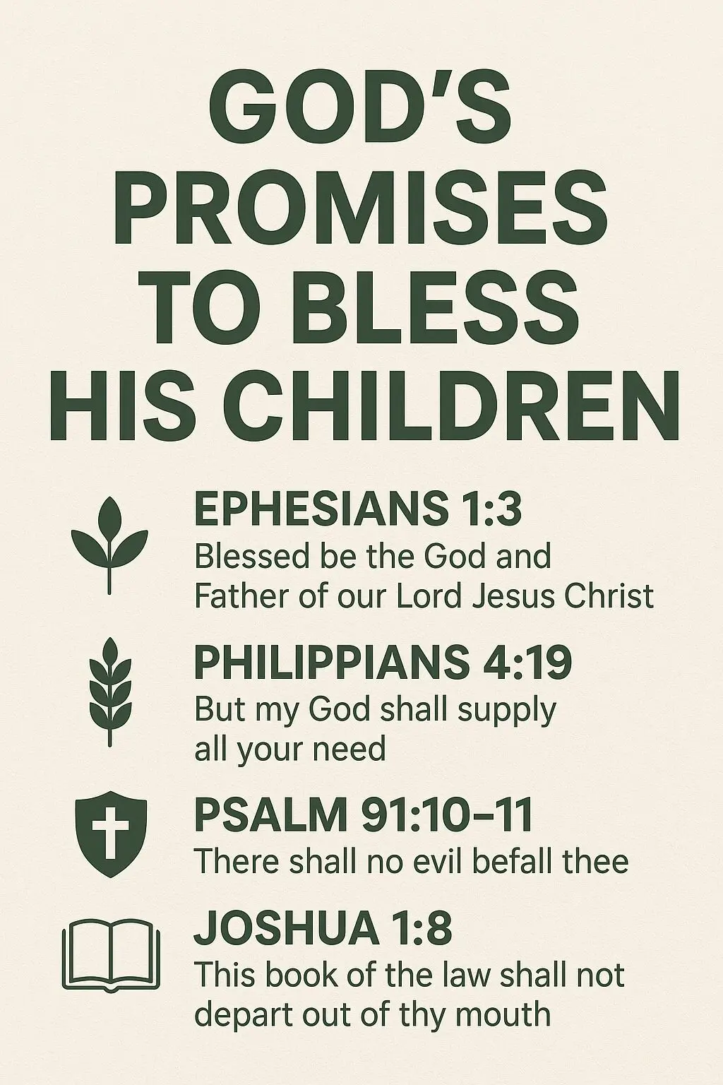 God’s Promises to Bless His Children