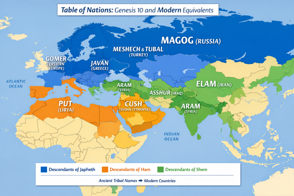 Genesis 10, Table of nations