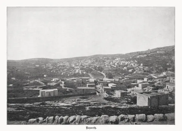 24/7 Christian Chat Room 1 historical view of nazareth israel halftone print published in 1899