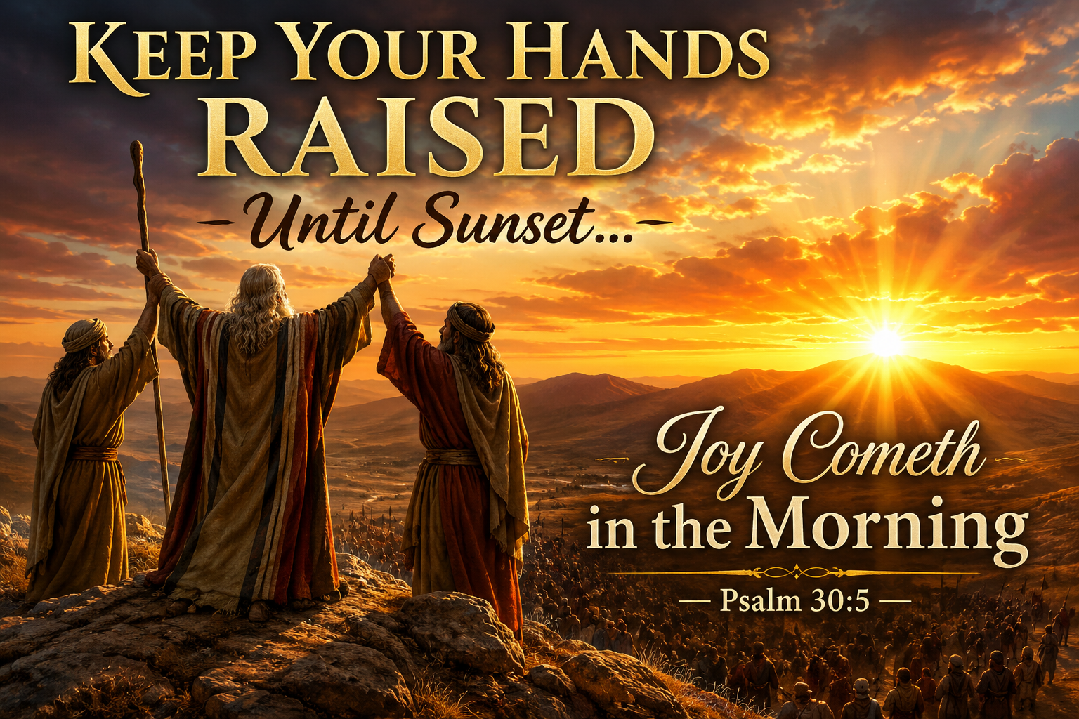 Keep Your Hands Raised Until Sunset - Psalm 30:5 2 psalm 30 5